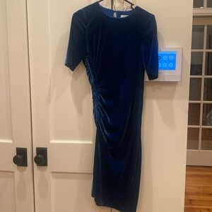 LK Bennett blue velvet dress size 4